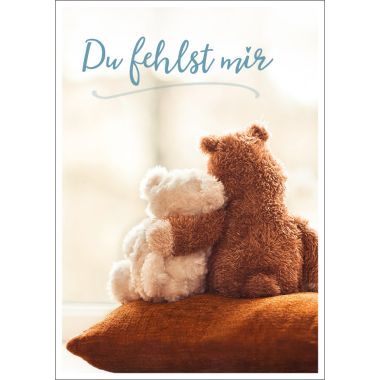 Postkarte Liebe Spruch Du fehlst mir