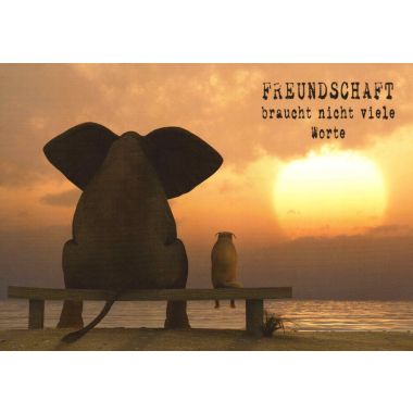 Postkarte Freunschaft Spruch Freundschaft braucht nicht viele Worte