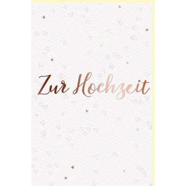Hochzeitskarte mit farbiger Metallicfolie Spruch zur Hochzeite