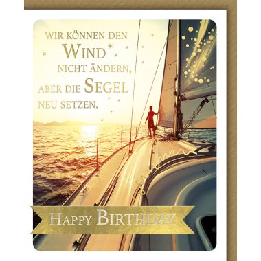 Glückwunschkarte Geburtstag Snapshot Wir können den Wind nicht ändern