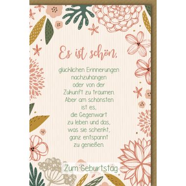 Geburtstagskarte mit Spruch Es ist schön