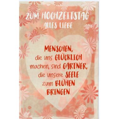 Grußkarte zum Hochzeitstag Spruch Liebe