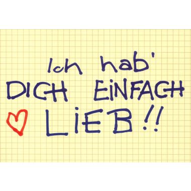Postkarte Liebe Spruch Ich hab dich einfach lieb