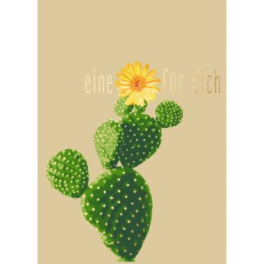 Postkarte Spruch Kaktus Eine Blüte für Dich