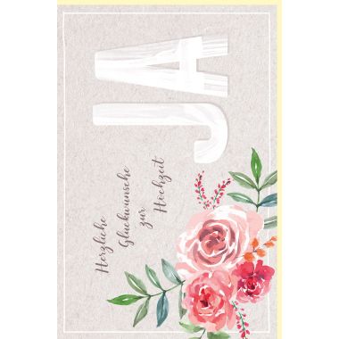 Hochzeitskarte Glückwunsch Spruch Herzlichen Glückwunsch zur Hochzeit JA