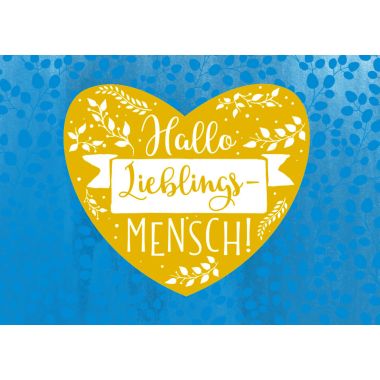 Postkarte Liebe Spruch Hallo Lieblingsmensch