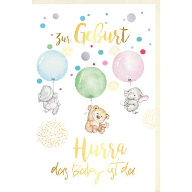 Glückwunschkarte Geburt Zur Geburt Hurra das Baby ist da