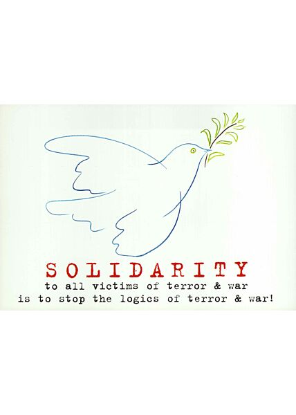 Postkarte Solidarity & Respect To All Victims Or Terror & War