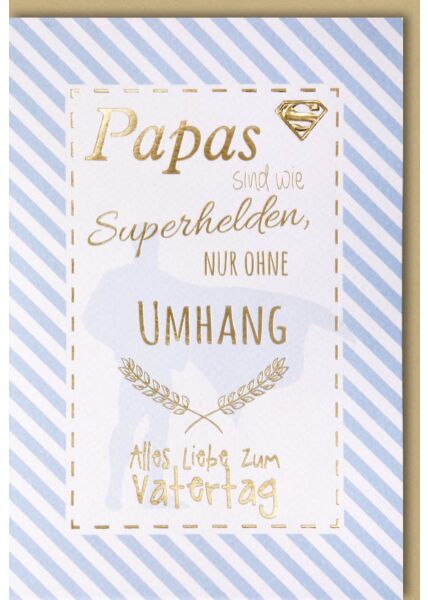 Grußkarte Vatertag Vatertagskarte Papas sind wie Superhelden, nur ohne Umhang