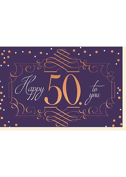Geburtstagskarte 50 Happy 50 to you
