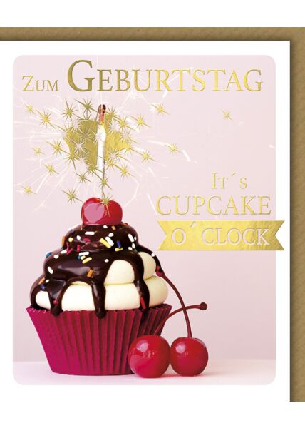 Glückwunschkarte Geburtstag Snapshot It´s Cupcake o clock