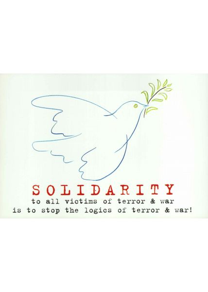 Postkarte Solidarity & Respect To All Victims Or Terror & War