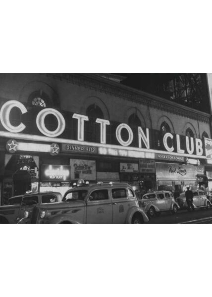 Postkarte schwarz weiß: The Cotton Club