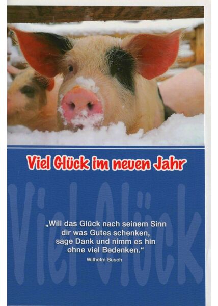 Grußkarte Neujahr Spruch Wilhelm Busch