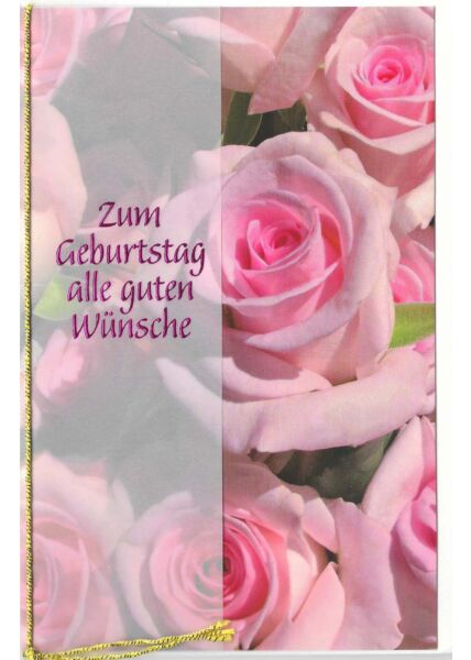 Geburtstagskarte mit rosa Rosen