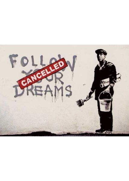 Kunstpostkarte Dreams Street Art associated with Banksy
