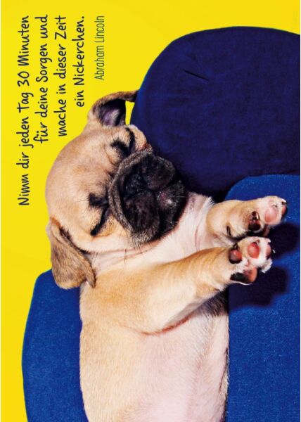 Postkarte Lebensweisheit Spruch Nimm dir jeden Tag 30 Minuten für deine Sorgen