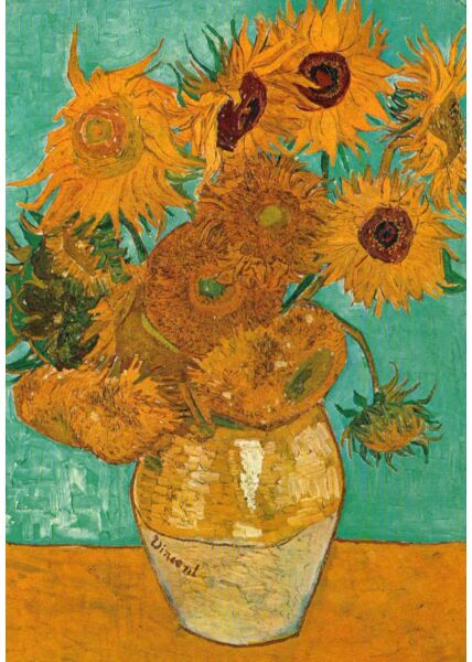 Kunstkarte Vincent van Gogh - Stilleben: Vase mit zwölf Sonnenblumen