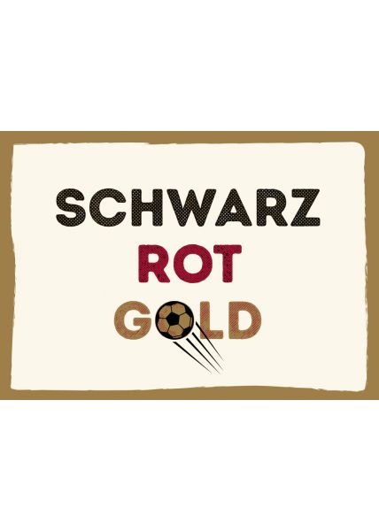 Postkarte Spruch Schwarz rot gold