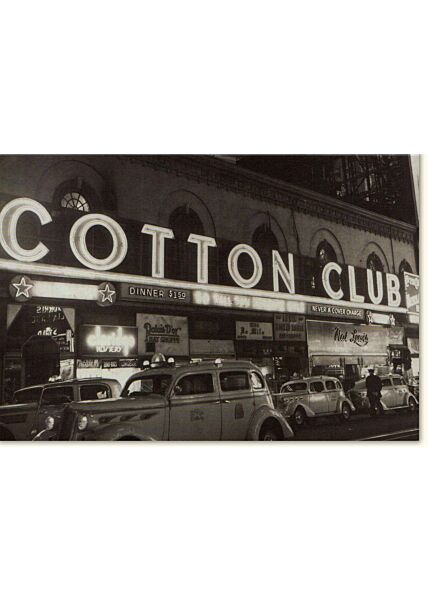 Blankokarte schwarz weiß The Cotton Club