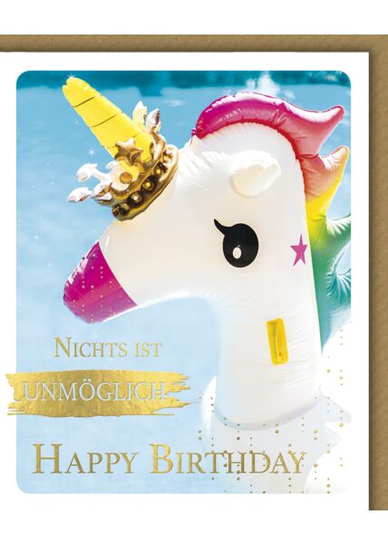 Geburtstagskarte lustig Snapshot Nichts ist unmöglich Happy Birthday