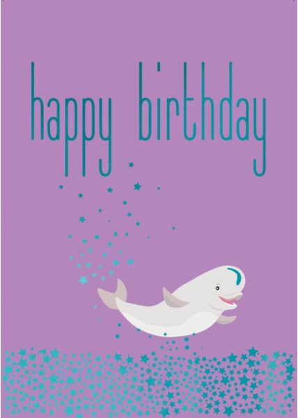 Postkarte Geburtstag Cityproducts Wal - Happy Birthday