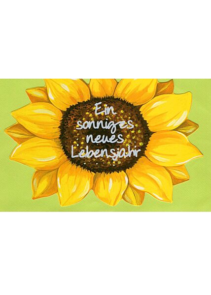 Geburtstagskarte Sonnenblume: Ein sonniges neues Lebensjahr