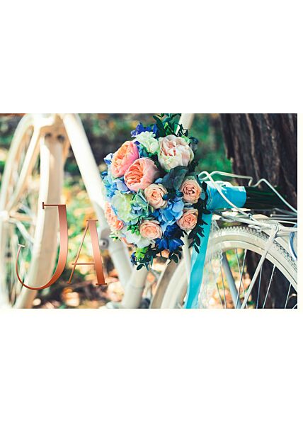 Hochzeit Karte Fahrrad JA