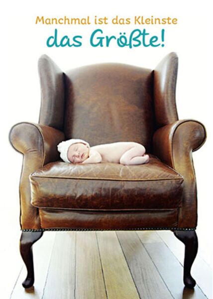 Postkarte Geburt Baby Sprüche Manchmal ist das Kleinste das Größte