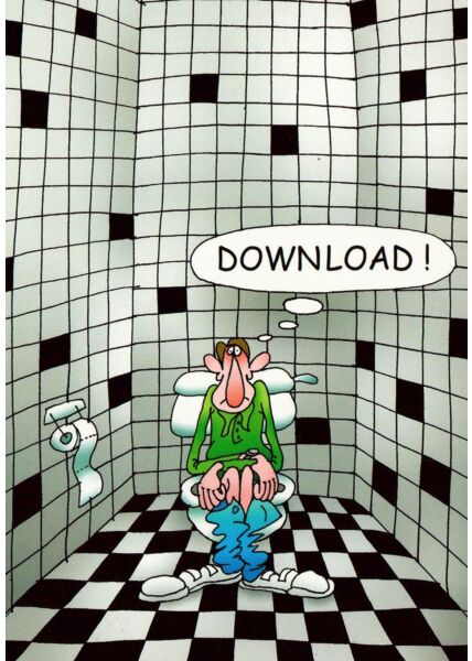 Postkarte Toilette Download lustig