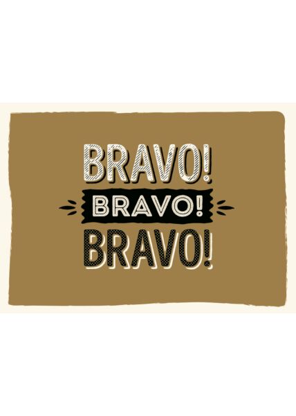 Postkarte Spruch Bravo Bravo Bravo