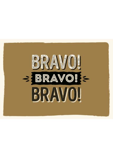 Postkarte Spruch Bravo Bravo Bravo
