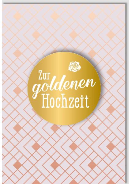 Goldene Hochzeit Glückwunschkarte Gold Applikation