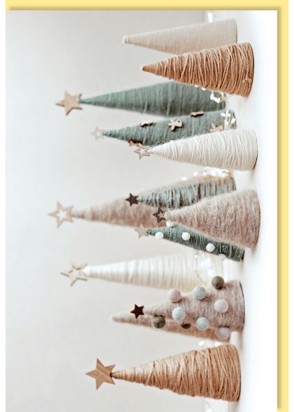 Fotokarte Weihnachten Abstrakte Weihnachtsbäume