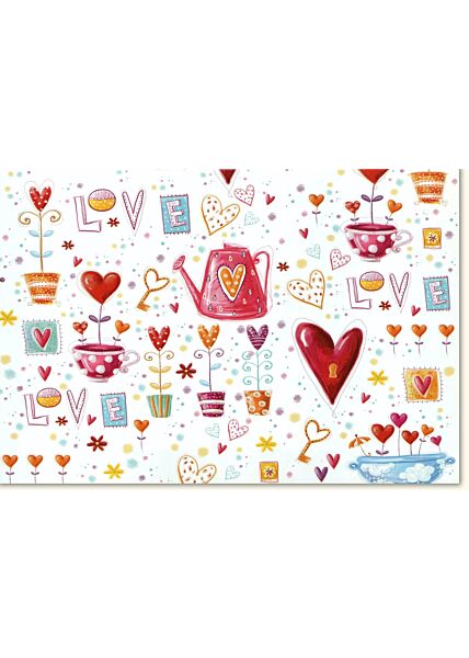 Valentinstag Karte Love Illustrationen