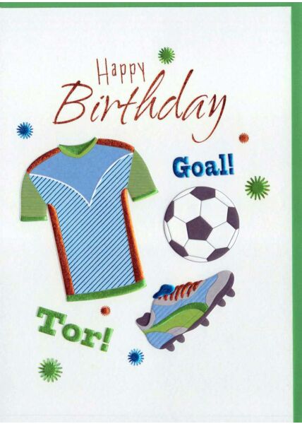 Geburtstagskarte Junge: Happy Birthday Fußball