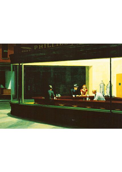 Kunstkarte Edward Hopper - Nighthawks
