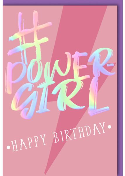 Karte Geburtstag Mädchen Power Girl