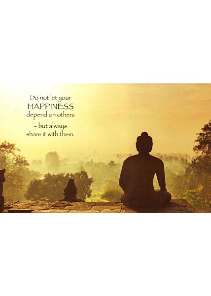 Postkarte englisch Text Share Happiness
