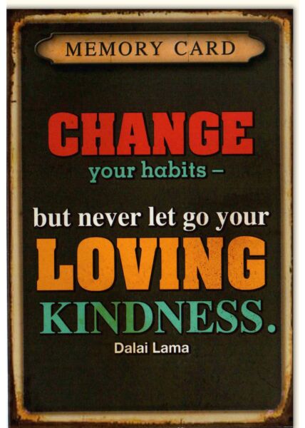 Grußkarte mit Spruch Change your habits...