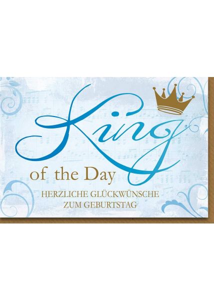 Geburtstagskarte für Männer King of the Day