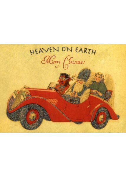 Weihnachtspostkarte Heaven on Earth Merry Christmas
