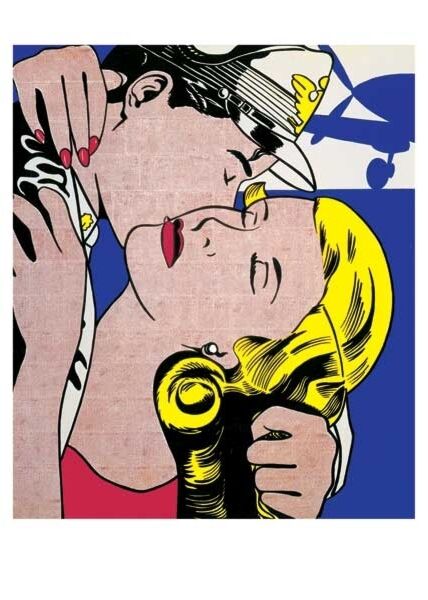 Kunstpostkarte Roy Lichtenstein - The Kiss
