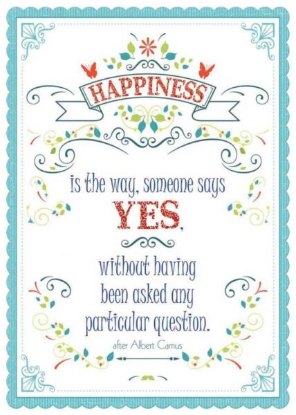 Postkarte Sprüche: Happiness is the way...
