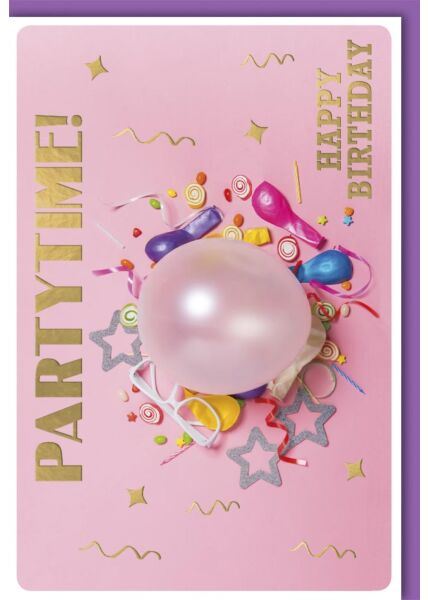 Geburtstagskarte für Frauen Partytime Happy Birthday