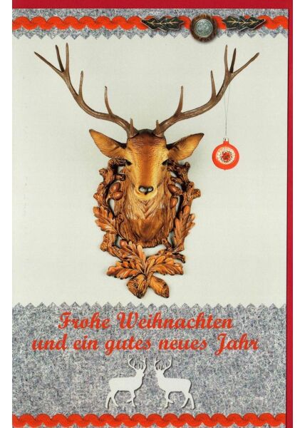 Weihnachtskarte Hirschgeweih