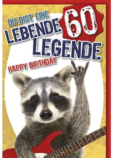 Geburtstagskarte 60 Jahre Du bist ein lebende Legende