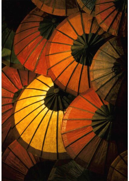 Postkarte Foto Magic Umbrellas