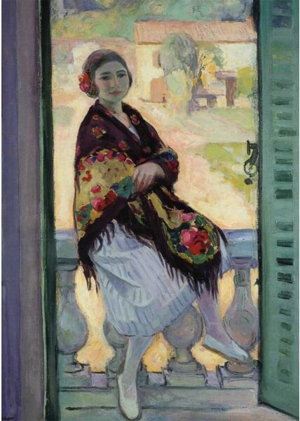 Kunstpostkarte H. Lebasque - On the balcony