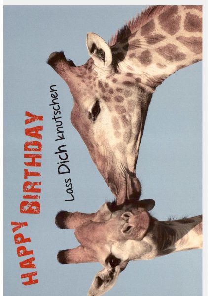 Geburtstagskarte Spruch Happy Birthday Lass dich knutschen